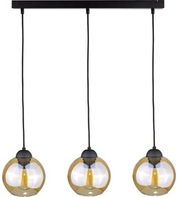 Keter Lighting Csillár zsinóron AMBRE BLACK 3xE27/60W/230V 1966