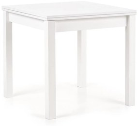 Asztal Houston 224Fehér, 76x80x80cm, Hosszabbíthatóság, Laminált forgácslap, Közepes sűrűségű farostlemez