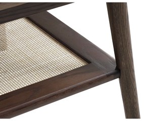 Barna dohányzóasztal tölgyfa dekoros asztallappal 60x120 cm Barrali – Unique Furniture