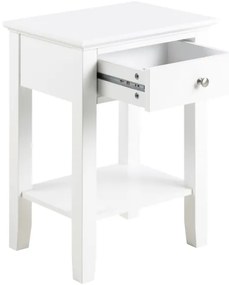 LARA éjjeli szekrényke, fehér színben