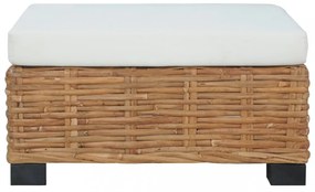 természetes rattan lábtartó párnával