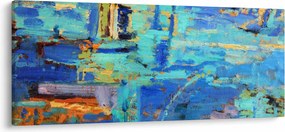 Kép - Absztrakt olajfestmény (120x50 cm)