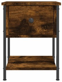 füstös tölgy színű szerelt fa éjjeliszekrény 34 x 35,5 x 45 cm