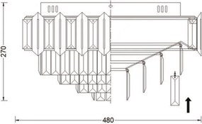 Brilagi - SPECTRA mennyezeti lámpa 5xE14/40W/230V Ø 48 cm arany