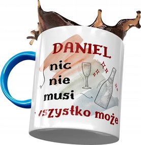 Kék Bögre Daniel Kollégának Ajándék Nyomtatott Fotóval
