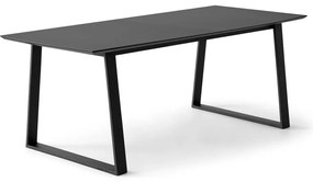 Fekete bővíthető étkezőasztal fekete asztallappal 100x210 cm Meza – Hammel Furniture
