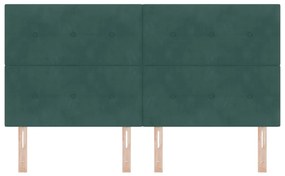 LED Fejtámla Sötétzöld 90 cm Bársony