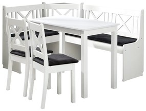 Konyha + asztal székekkel  Sandonia 1 (fehér) (amor velvet 4322). 1054142