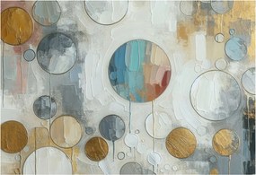 Fotótapéta Flizelina Dekoratív irodai geometrikus kerekek 152x104 Ragasztó