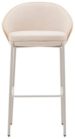 Bézs-világos natúr színű bárszék (ülésmagasság 77 cm) Eamy – Kave Home
