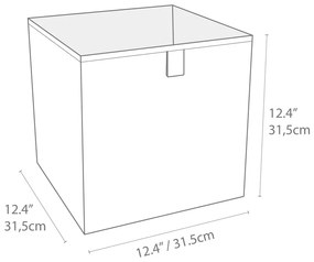 Cube bézs tárolódoboz - Bigso Box of Sweden