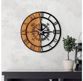 Fali óra 56 cm átmérő, 1xAA, fa/fém kivitel