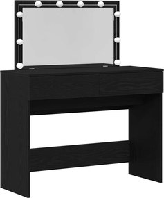 vidaXL Öltözködőasztal fiókkal Fekete tölgy 100 x 40 x 120 cm Faanyag