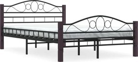 vidaXL fekete fém ágykeret 120 x 200 cm