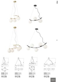 Redo 01-2715 - Csillár zsinóron VOLLEY 3xE14/28W/230V arany