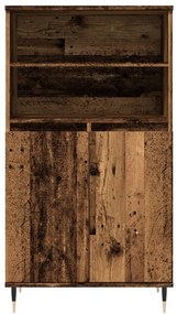 antik fa színű szerelt fa magasszekrény 60 x 36 x 110 cm