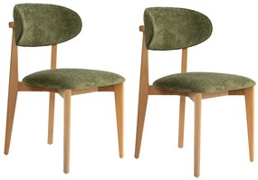 Lionte Green and Light Oak étkezőszék szett, 2 db