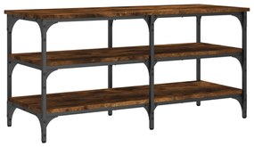 füstös tölgy színű szerelt fa cipőtároló pad 100 x 38,5 x 49 cm