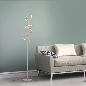 Design állólámpa sárgarézzel, LED-del és dimmerrel - Krisscross