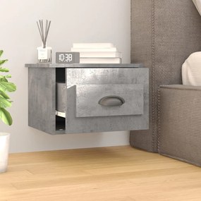 2 db betonszürke falra szerelhető éjjeliszekrény 41,5x36x28 cm