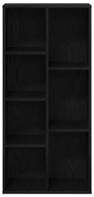 Könyvespolc Fekete Tölgy 50x25x105 cm Műszaki Fa