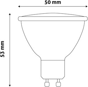Avide LED Spot Alu+plastic 4W GU10 345LM NW 4000K