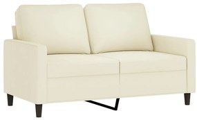 3 részes krémszínű bársony ülőgarnitúra párnákkal