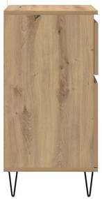 Széf fiókkal kézműves tölgy 35 x 40 x 70 cm Faanyag