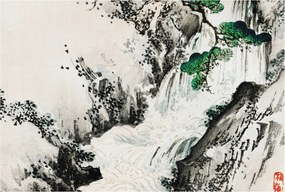 Fotótapéta Flizelin Dekoratív az irodába Természet vízesése 104x70 Ragasztó