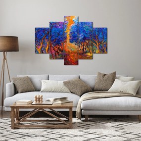 Kép - őszi fa koronák, modern impresszionizmus (150x105 cm)