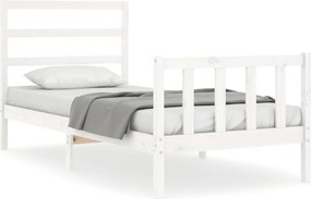 vidaXL fehér tömör fenyőfa ágykeret matrac nélkül 90 x 190 cm