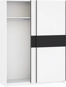 BERNO ruhásszekrény, 150 cm | Fehér + Antracit