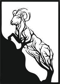 Áttetsző Panel 3D Fali Dekoráció otthonra 65CM Hegyi Zerge Dekorációs kép