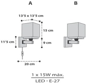 Dalber 63379 - Gyerekszobai fali lámpa LITTLE PIXEL 1xE27/15W/230V