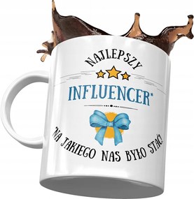 Bögre Influencer Legjobb Influencer Ajándék Nyomtatott Fotóval