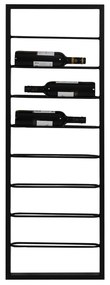 Fekete fali fém bortartó polcos állvány 42x120x6 cm Macaben – Light &amp; Living