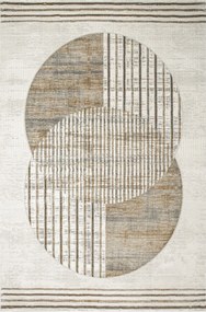 Szobaszőnyeg Puha Bézs Krém Barna Modern Geometria Verano 80x150 cm