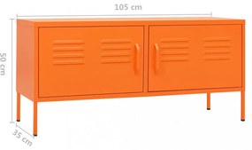 narancssárga acél TV-szekrény 105 x 35 x 50 cm