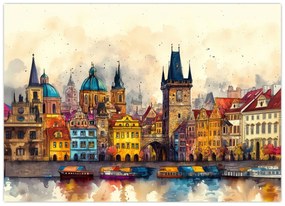 Kép - Ősz a festett városban (70x50 cm)