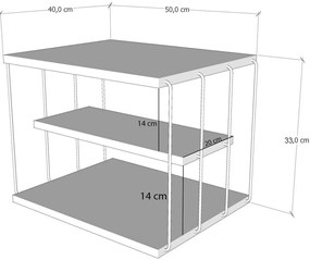 Kézi asztal Lifia (arany + világos márvány) . 1102263
