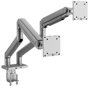 JAKE fém dupla monitorállvány, szürke