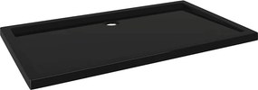 vidaXL téglalap alakú fekete ABS zuhanytálca 70 x 120 cm