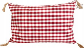 Kockás Párnahuzat piros 40x60cm