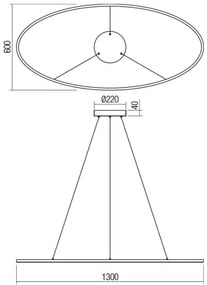 Redo 01-3341 - LEO kábeles, fényerőszabályozható LED csillár LED/67W/230V, bronzszínű