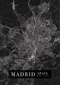 Madrid várostérkép poszter A2 42x59,4 cm