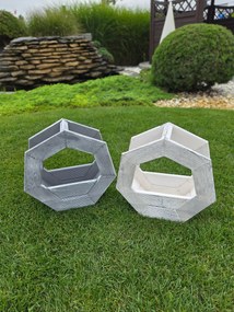 Fa hatszögletű kosár két változatban 34x34x15cm