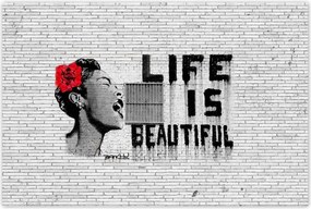 Poszterek 120x80 Banksy Life is beautiful