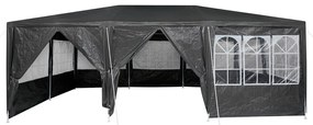 buli sátor 10 oldalfallal antracit 6x4 m PE