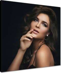 Vászonkép 40x40 Nő értékes ékszerekkel