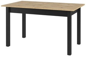 Asztal Fresno G109Artisan tölgy, Fekete, 80x84x146cm, Hosszabbíthatóság, Közepes sűrűségű farostlemez, Közepes sűrűségű farostlemez